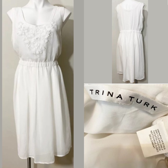 Trina Turk Dresses & Skirts - Trina Turk Sleeveless Dress white size L/12-14